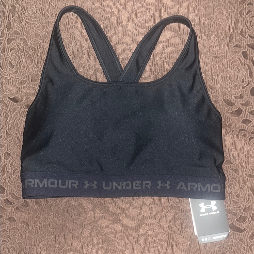 Under Armour Midnight Black Crossback Bra